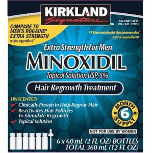 Wholesale hair treatment: Kirkland Minoxidilsing 6 Months 5% Extra Strength Hair Loss Regrowth Treatment Men, 12 Fl Oz (Pack O