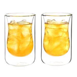 Wholesale double wall glass cup: Heat Resistant Borosilicate Double Wall Glass Tea Cups