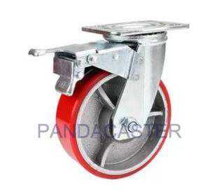 Wholesale swivel casters wheels: 6 Inch Caster Wheels , Heavy Duty Swivel Casters with Double Lock Brake