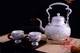 Sell Silver Tea Set - Pine and Crane Handled Tea Set