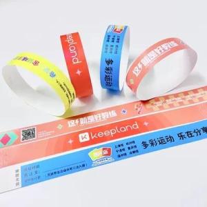 Wholesale wristbands: Adjustable Size Paper Event Wristbands Printable in Neon Colors