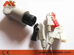 Wholesale clip aha: Szmedplus AAMI ECG Cables and Leadwires 6 PIN 3 Lead ECG Cable TPU AHA Clip