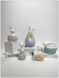 Wholesale fashion jewelry boxes: Mini Rabbit Fun Ceramic Decoration