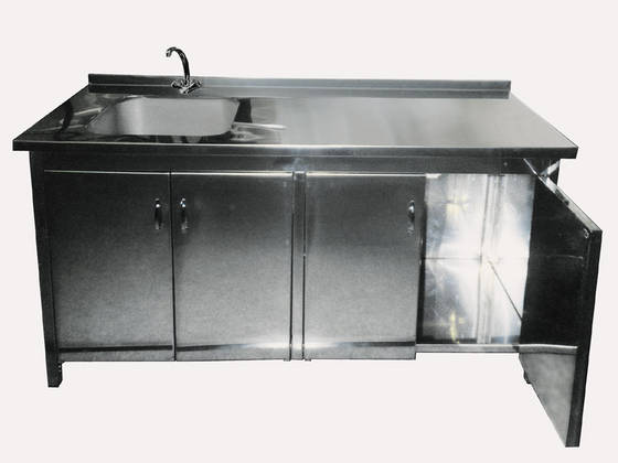 Stainless Steel Cabinet With Stamped Sink Id 989321 Product Details Stainless Steel Cabinet With Stamped Sink Image