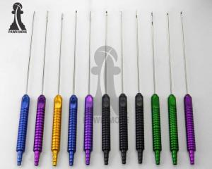 Wholesale stainless steel handle: Liposuction Cannula Set of 11 PCS Fixed Handle Fat Remover Surgical Instruments with Pouch