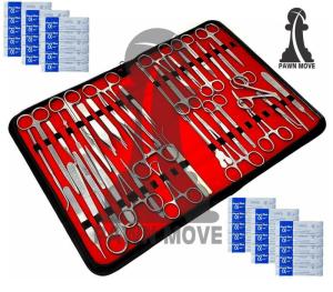 Wholesale dressing case: Set of 157 Pieces Minor Surgery Suture Set Surgical Instruments Kit All in One