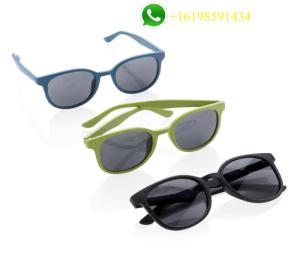 Wholesale recycling: 2022 Custom Logo Natural PP Fiber Recycled Degradable Promotion Sun Glasses Wheat Sunglasses