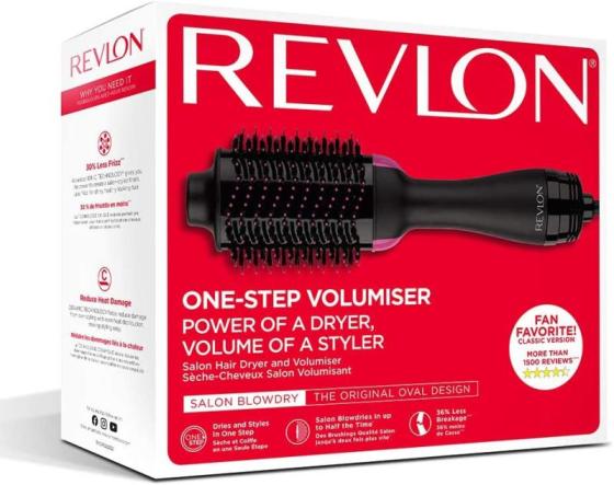 Revlon One-Step Hair Dryer And Volumizer Hot Air Brush, Blue - wide 3