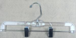 Wholesale pant hanger: Transparent Plastic Pants / Trousers Hanger/Clips