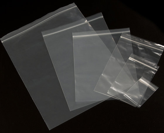 transparent zip lock bag