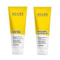 Wholesale all skin type: Acure Bestselling Duo Kit - Brightening Facial Scrub & Cleansing Gel - All Skin Types - Cleanse with