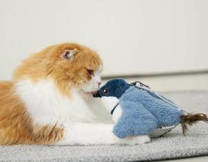 Wholesale pet toys factory: 2022 PETMI New Release Factory Sale Cat Toy Dancing Bird Plush Soft Toy PET Squeak Toys