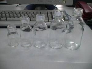 Wholesale clear glass bottles: Clear Glass Bottle for Syrup DIN PP 28MM