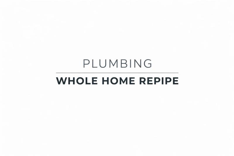 Plumbing Whole Home Repipe
