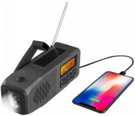 Wholesale fm bluetooth speaker: Wind-up Emergency Am/FM/Noaa Weather Radio with Hand Carnk, Solar