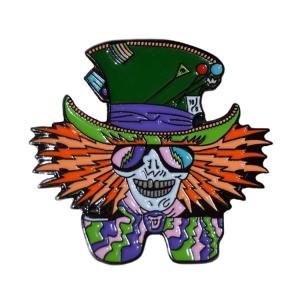 Wholesale festival hat: Mad Hatter Hippie Weed Festival Lapel Enamel PIN