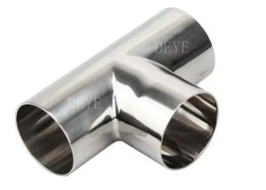 Wholesale din pipe fitting: Polished SS316 Stainless Steel Pipe Fittings Sch5s Sch10s Equal Tee for Sanitary