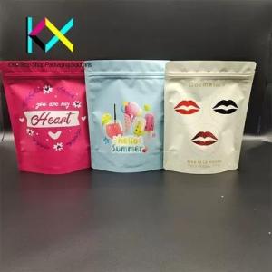 Wholesale printed bags: Digital Printed Soft Touch Aluminum Foil Packaging Bags Spot UV Printed Resealable Pouches