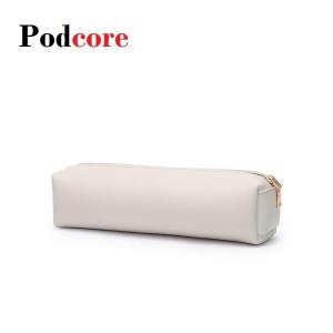Wholesale bag leather: 20cm Long PU Leather Pencil Case for Girls Makeup Brush Bag Small Zipper Pouch for Pens, Markers, Ma