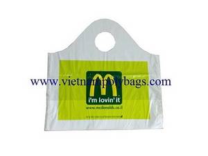 Wholesale wavy punched bag: Vietnam Packaging Wavy Top Plastic Carrier Bags