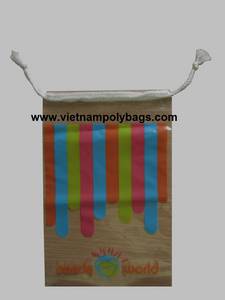 Wholesale handle bags: Vietnam Packaging Poly Drawstring Bags with Cotton Rope Handle