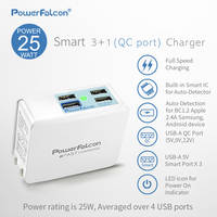 PowerFalcon 25W Smart 3+1(QC3.0) Port Charger/Foldable