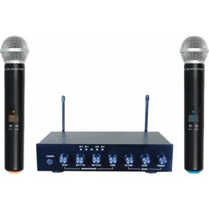Wholesale bluetooth wall speaker: Dual UHF PLL Wireless Microphone with Bluetooth, Mixer, Optical Output