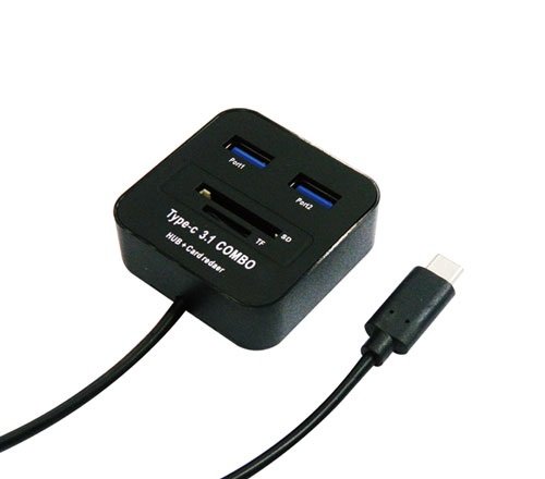USB 3.1 Type C To USB 3.0 HUB with SD & T/F Card Reader Combo