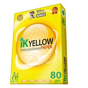 Wholesale A4 photocopy paper: IK Yellow A4 80 GSM Office Paper