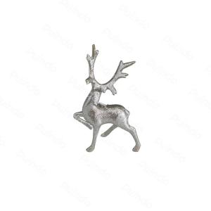 Wholesale souvenir: Puindo Silver Christmas Decorations Reindeer Figurine B2