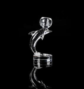 Wholesale candles: Dolphin Shape Tea Light Crystal Candle Holder