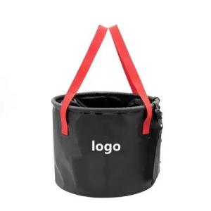 Wholesale outdoor camping: 500d PVC Coated Fabric 20L Outdoor Camping Fishing Folding Bucket Car Cleaning Bucket