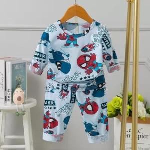 Wholesale spider fittings: Comfortable Kids Pyjama Set Long Sleeve 58cm Hipline 5% Spandex for 3 Years Old