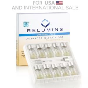 Wholesale packing drug vials: Authentic Relumins Glutathione Vials - New Advanced Formula 15000mg - Professional Grade Skin Whiten