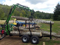 3ton ATV Log Trailer with Crane CE Approved