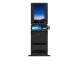 Double Screen Hotel Check in Self Service Terminal Ad  Kiosk  with Passport Reader IC Card Reader