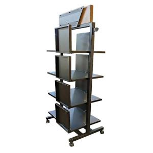 Wholesale steel structure: Custom 4-Layer Boutique Garment Display Stand with POP