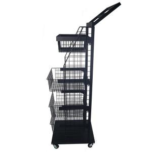 Wholesale wheels: Wire Storage Basket Rack