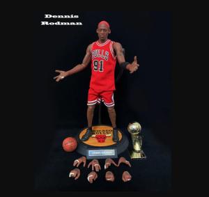 Wholesale basketball socks: 1:6 Scale NBA Chicago Bulls Dennis Rodman Action Figure