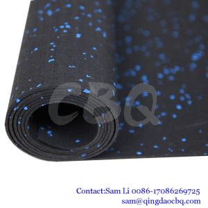 Wholesale epdm roll: CBQ-R15, 15% Colorful EPDM Flecks Gym Fitness Rubber Flooring Rolls