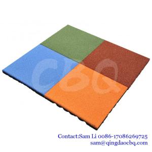 Wholesale rubber tile price: CBQ-PLE, 100% Colorful EPDM Anti-UV Rubber Flooring Mats