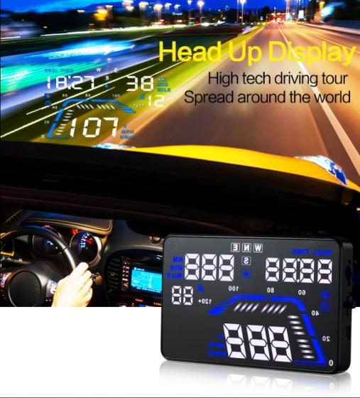 Car 5.5-inch smart driving data projector multi-function smart head-up display