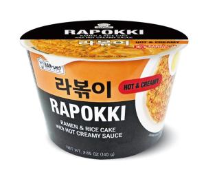 Wholesale instant noodle: Rapokki (Rice Cake with Non-fried Ramen) Hot & Creamy Flavor