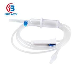 Wholesale filter disc: Medical Disposable Iv Infusion Administration Set with Auto-stop Chamber and 15 Micron Disc Filter