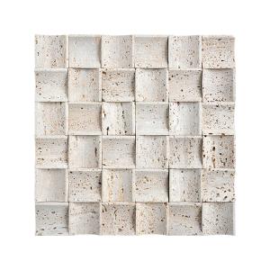 Wholesale natural stone: Natural Stone Travertine Beige Living Room TV Background Marble Mosaic