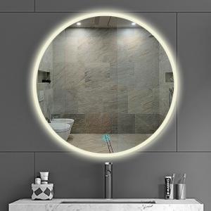 Wholesale t pvc edge: LED Mirror Light Mirror with LED Lights Round Shape with Anti-Fog Function