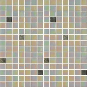 Wholesale Mosaics: 20x20mm Small Square Iridescent Color Glass Mosaics