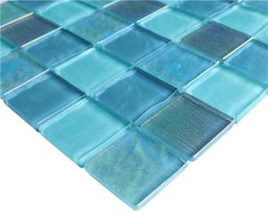 Wholesale crystal glass mosaic: Swimming Pool Glitter Blue Glass Mosaic