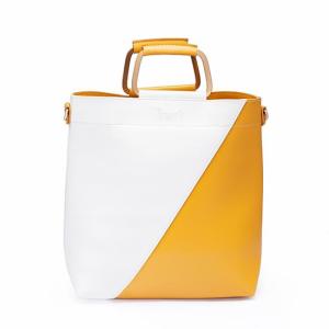 Wholesale Handbags, Wallets & Purses: Classio  White+mustard Double Handle Bag
