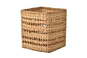 Wholesale wicker laundry basket: Square Reinforced Seagrass and Watercress Woven Laundry Basket